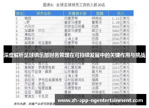 深度解析足球俱乐部财务管理在可持续发展中的关键作用与挑战 深度解析足球俱乐部财务管理在可持续发展中的关键作用与挑战